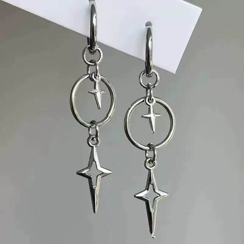 Women'S Emo Accessories - Personalizado punk cruz estrela pingente brincos