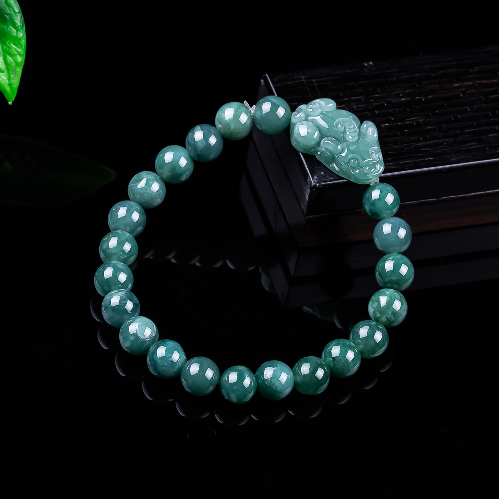 Woman Accessory - Pulseira Pixiu de Jadeíta Birmanesa Natural,