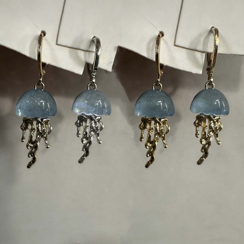 Women'S Emo Accessories - Brincos de pingente de alforreca azul