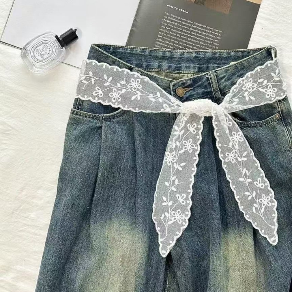 Woman Accessory - Cinto de Renda Branco Doce para