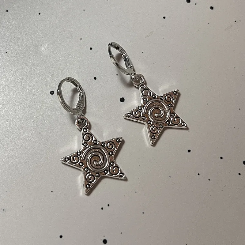 Women'S Emo Accessories - Vintage goth prata cor espiral vortex
