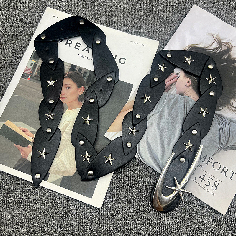 Women'S Emo Accessories - Cinto de couro masculino com fivela