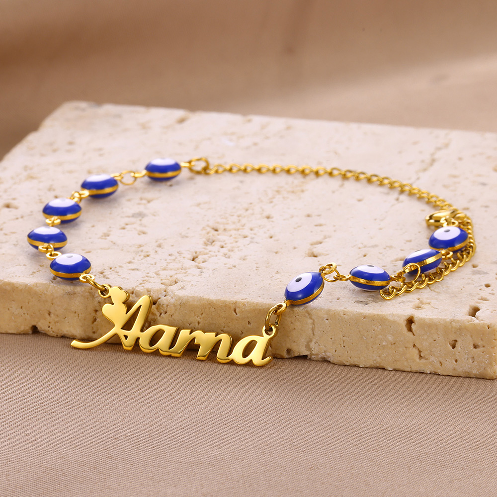 Evil Eye Bracelet - Pulseiras personalizadas com nome e olho
