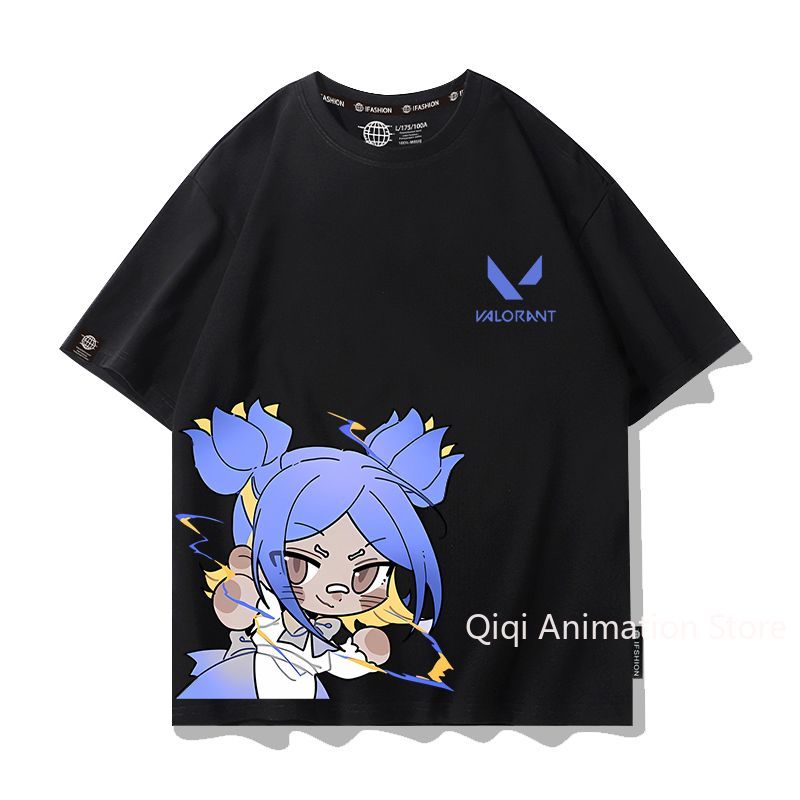 Women'S Clothing And Accessories - Camiseta de Manga Curta VALORANT Anime