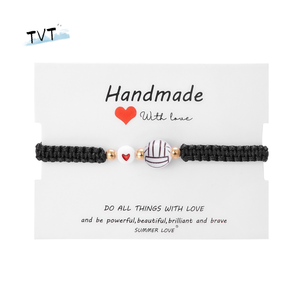 Women'S Volleyball Accessories - Pulseira Artesanal de Basquete e Beisebol,