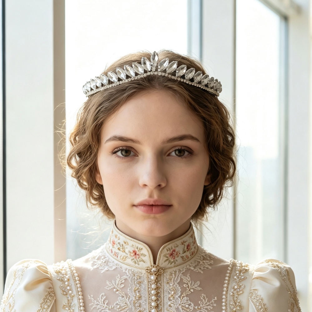 Women Accessories For Wedding - Tiara de cristal minimalista para casamento,