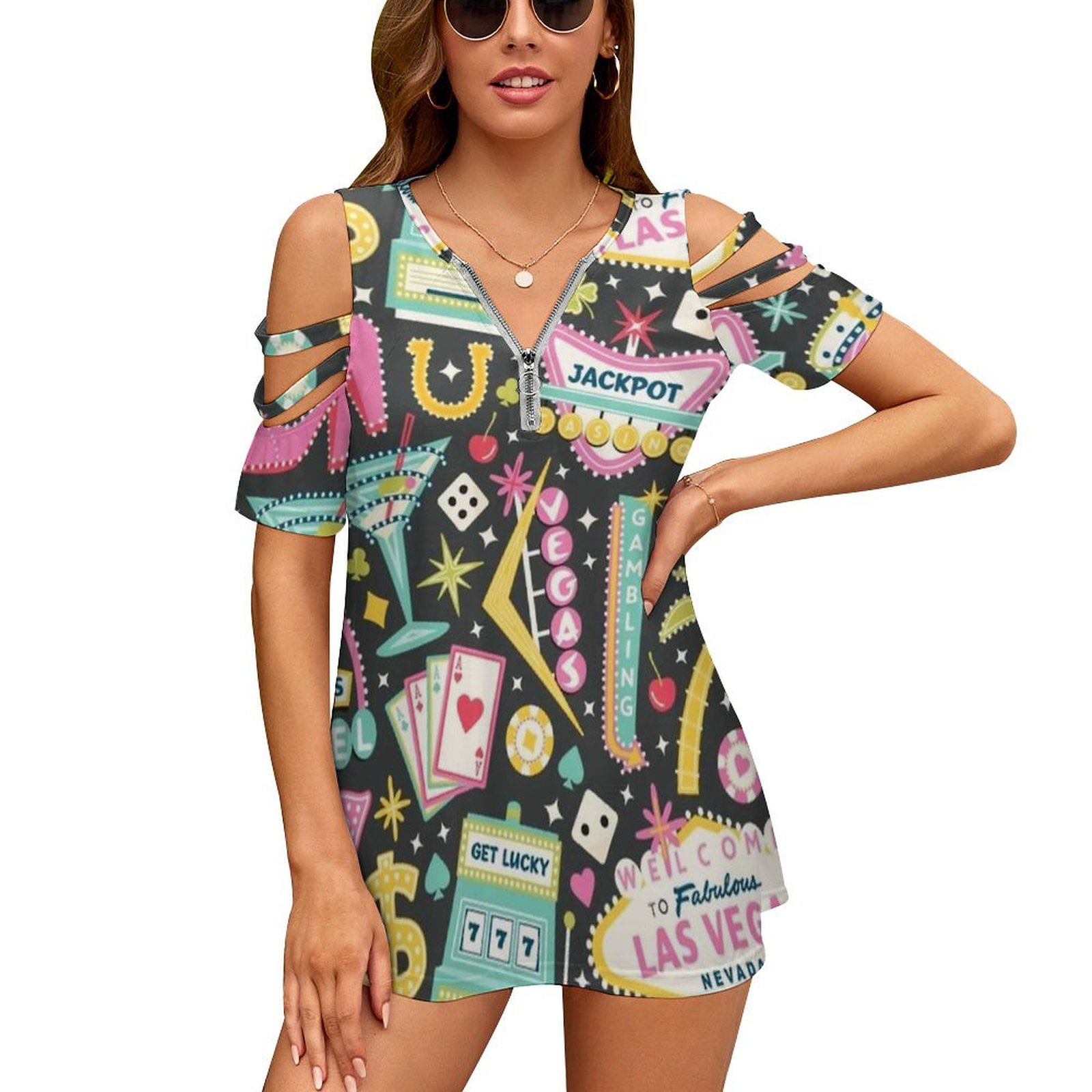Women Accessories Vector - Viva las vegas camiseta feminina verão
