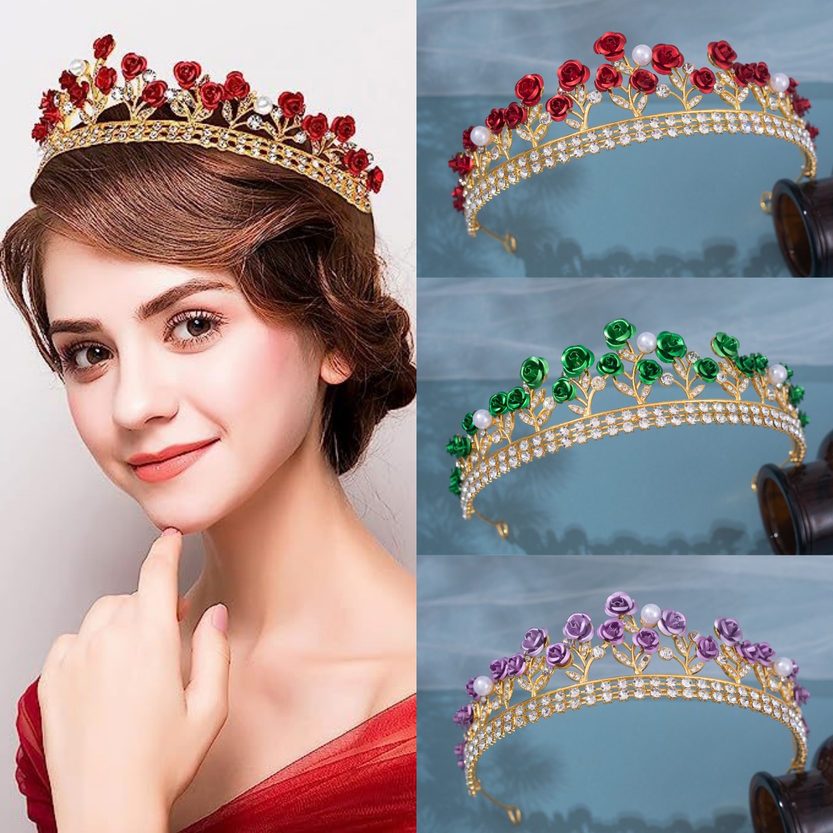 Women Accessories For Wedding - Coroa de Noiva Barroca em Cerâmica