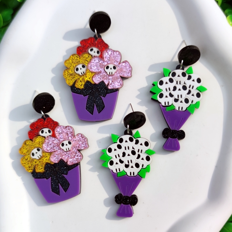 Women Accessories Bouquet - Brincos de Acrílico KUGUYS com Buquê
