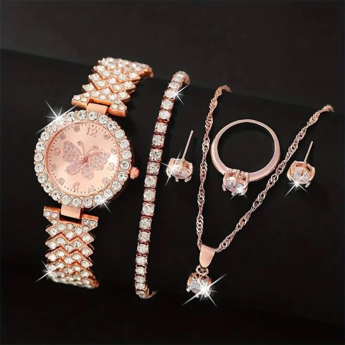 Conjunto de 6 Peças: Relógio F - Women Accessories Gift Box avaliação e preço