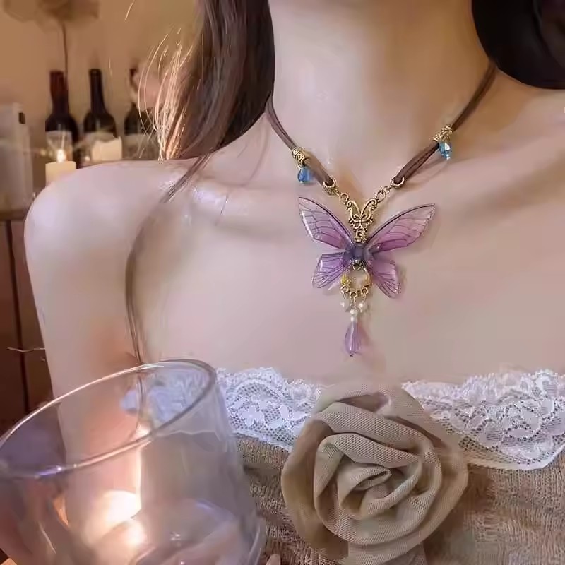 Vintage resina borboleta marro - Women'S Emo Accessories avaliação e preço