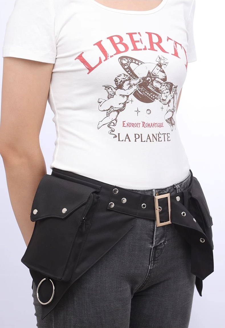 Bolsa de cintura punk medieval - Women Accessories Pack avaliação e preço