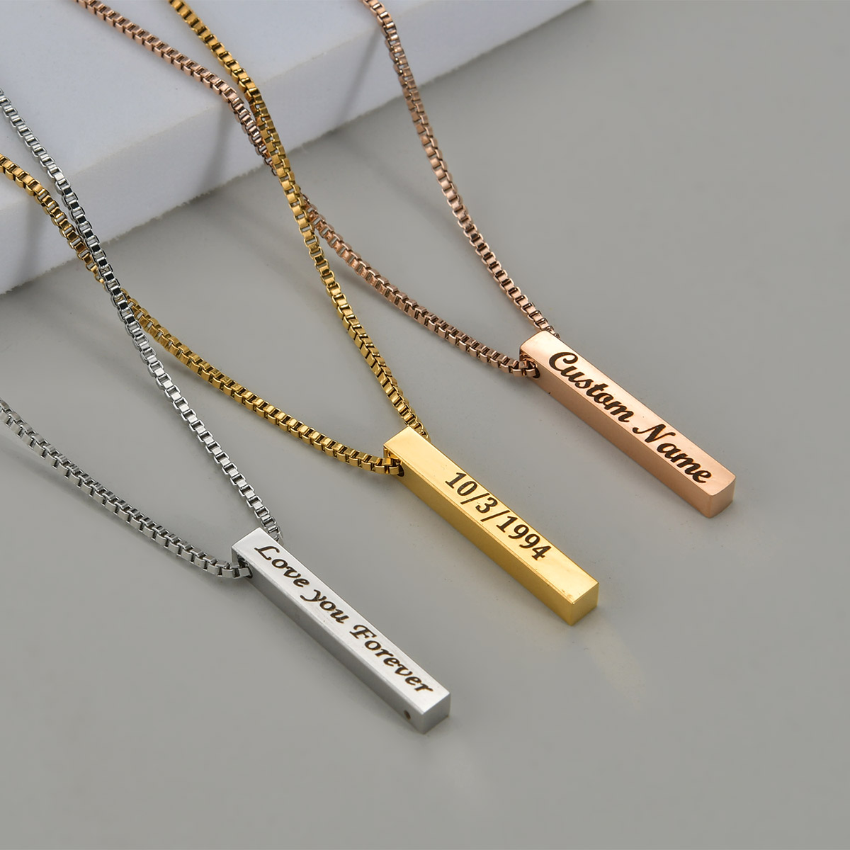 Quatro lados gravura nome data - Women Accessories Gift Box avaliação e preço