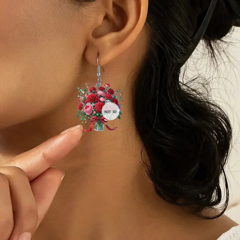 Brincos de Acrílico 2D Planos  - Women Accessories Bouquet avaliação e preço