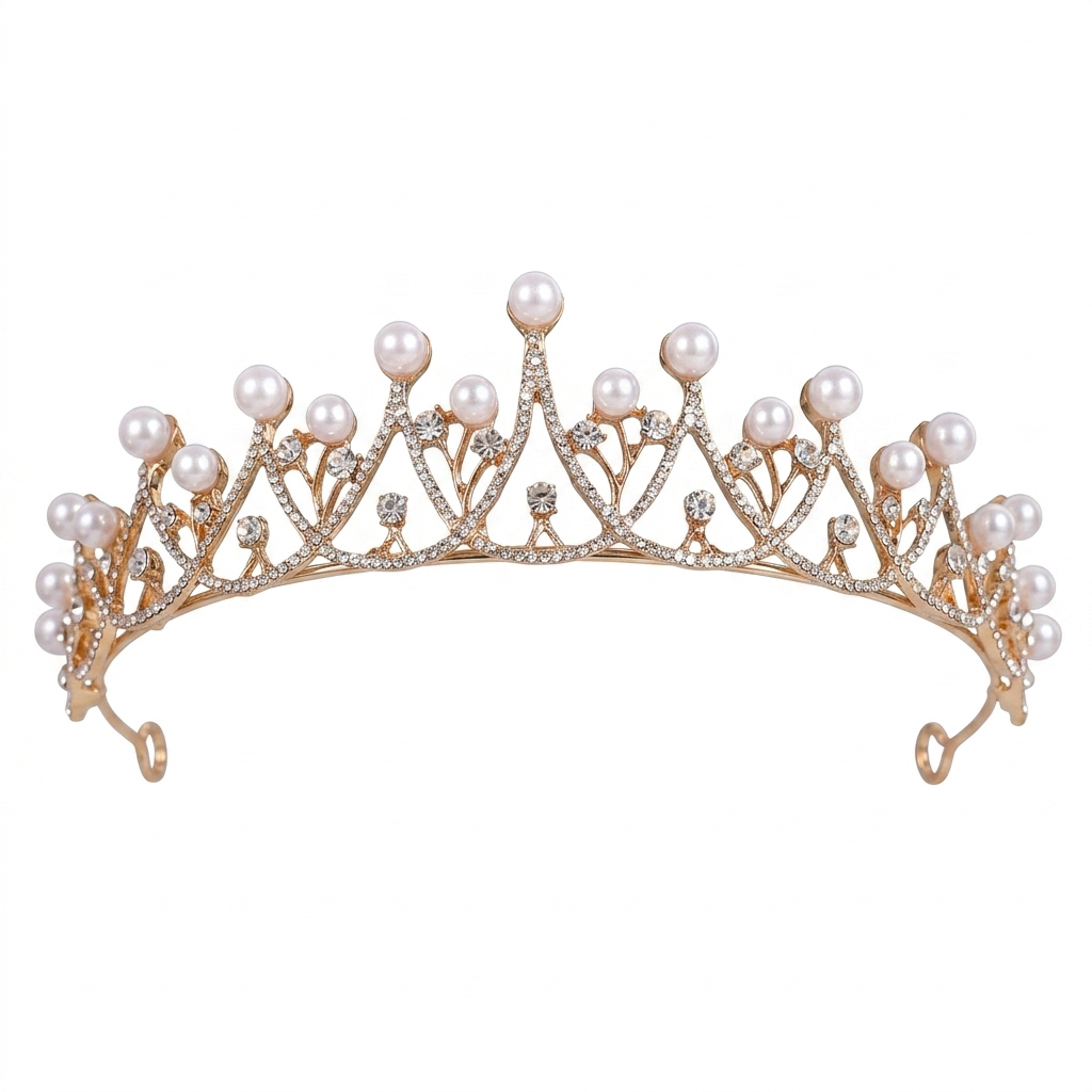 Coroa de Noiva Luxuosa com Pér - Women Accessories For Wedding avaliação e preço