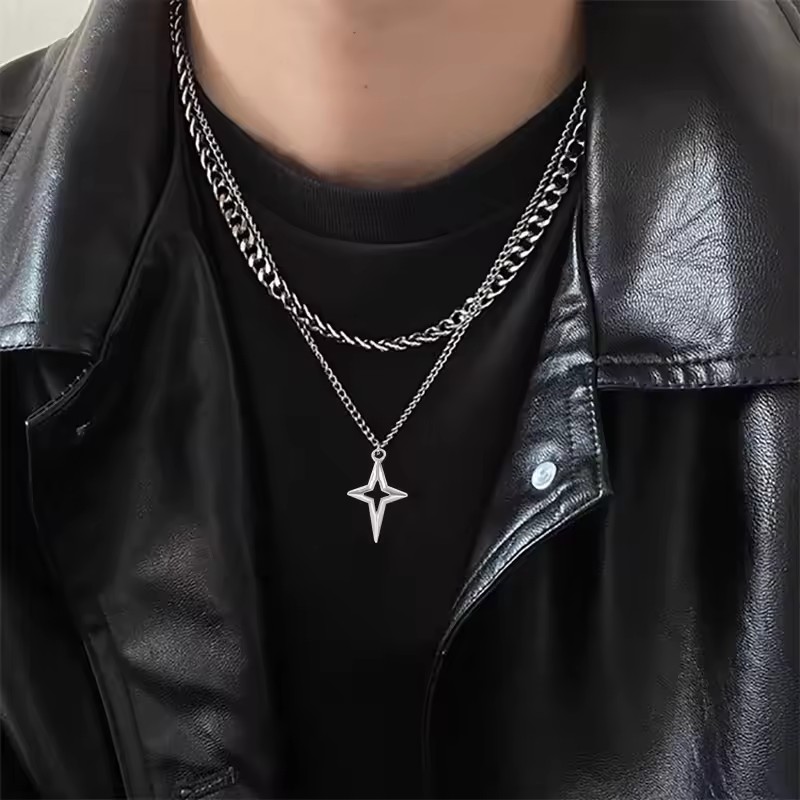 Gótico preto cruz estrela ping - Women'S Emo Accessories avaliação e preço